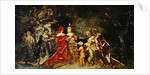 Gathering in a Park by Adolphe Joseph Thomas Monticelli