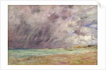 Stormy skies over the estuary at Le Havre, c.1892-96 by Eugene Louis Boudin