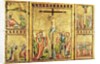 Altarpiece with the Crucifixion in the centre panel and scenes from the Life of Christ on the side panels, c.1330 by Master of Cologne