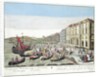 Perspective view of the Town Hall and part of the harbour at Marseille, c.1770 by French School