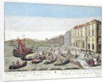 Perspective view of the Town Hall and part of the harbour at Marseille, c.1770 by French School