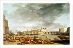 View of the tip of the Ile de la cite from the port Saint Nicolas in Paris, c.1780 by Alexandre Jean Noel