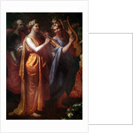 Hymenaios Disguised as a Woman During an Offering to Priapus by Nicolas Poussin