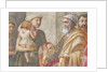 Detail of St Peter and the woman and child, from St. Peter and St. Paul Distributing Alms, c.1426 by Tommaso Masaccio