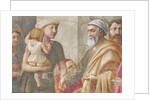 Detail of St Peter and the woman and child, from St. Peter and St. Paul Distributing Alms, c.1426 by Tommaso Masaccio