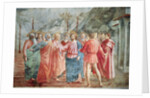 Detail of Christ and his disciples by Tommaso Masaccio