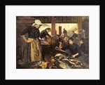 Fish Market in the Halle Delacroix, 1889 by Edouard Cremieux