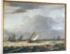 Boats in Stong Wind by Allart van Everdingen