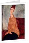 Jeanne Hebuterne in a Yellow Jumper, 1918-19 by Amedeo Modigliani