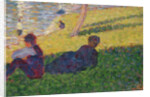Seated man and reclining woman, study for A Sunday Afternoon on the Island of La Grande Jatte, 1884 by Georges Pierre Seurat