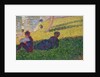 Seated man and reclining woman, study for A Sunday Afternoon on the Island of La Grande Jatte, 1884 by Georges Pierre Seurat