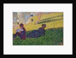 Seated man and reclining woman, study for A Sunday Afternoon on the Island of La Grande Jatte, 1884 by Georges Pierre Seurat
