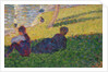 Seated man and reclining woman, study for A Sunday Afternoon on the Island of La Grande Jatte, 1884 by Georges Pierre Seurat