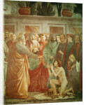 The Resurrection of Theophilus, the Son of the King of Antioch by Masolino and Filippino Lippi Masaccio