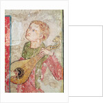 The Females Saints at the Tomb and the Resurrection, detail of the Mandore Player, 1330 by Juan Oliver