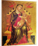 Madonna and Child enthroned with two angels by Byzantine