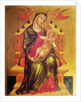 Madonna and Child enthroned with two angels by Byzantine
