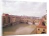 View of the Arno and the Ponte Vecchio by Anonymous