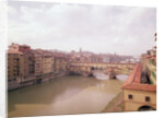 View of the Arno and the Ponte Vecchio by Anonymous