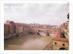 View of the Arno and the Ponte Vecchio by Anonymous