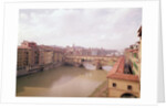 View of the Arno and the Ponte Vecchio by Anonymous