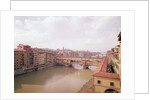 View of the Arno and the Ponte Vecchio by Anonymous