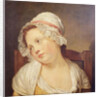 Young Girl in a White Bonnet by Jean Baptiste Greuze