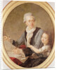 Portrait of the architect Ledoux and his daughter by French School