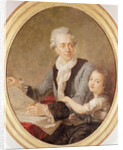 Portrait of the architect Ledoux and his daughter by French School