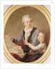 Portrait of the architect Ledoux and his daughter by French School