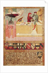 Biccherna showing the Camerlengo washing his hands, and the Virgin protecting Siena, 1451 by Sano di also Ansano di Pietro di Mencio Pietro