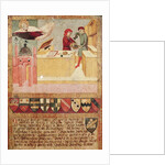 Biccherna showing the Camerlengo washing his hands, and the Virgin protecting Siena, 1451 by Sano di also Ansano di Pietro di Mencio Pietro