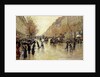 Boulevard Poissonniere in the Rain, c.1885 by Jean Beraud
