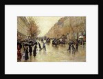 Boulevard Poissonniere in the Rain, c.1885 by Jean Beraud
