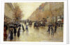 Boulevard Poissonniere in the Rain, c.1885 by Jean Beraud