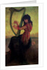 Muse Playing the Harp by Antoine Auguste Ernest Herbert or Hebert