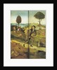 The Haywain, with panels closed showing Everyman walking the Path of Life by Hieronymus Bosch