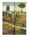 The Haywain, with panels closed showing Everyman walking the Path of Life by Hieronymus Bosch