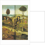 The Haywain, with panels closed showing Everyman walking the Path of Life by Hieronymus Bosch