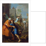 Tobias bidding farewell to his father-in-law, Raguel by Pierre Parrocel