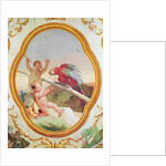 Two putti playing with a parrot by Giovanni Battista Tiepolo