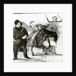 Galop Chromatique Caricature of Luigi Lablache, Franz Liszt at the piano and Francois Habeneck by Henri Lehmann