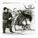 Galop Chromatique Caricature of Luigi Lablache, Franz Liszt at the piano and Francois Habeneck by Henri Lehmann
