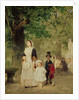 Promenade in the Tuileries Gardens, 1855 by Ludwig Knaus