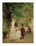 Promenade in the Tuileries Gardens, 1855 by Ludwig Knaus