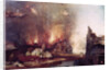 Detail of the village on fire by Hieronymus Bosch