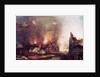 Detail of the village on fire by Hieronymus Bosch