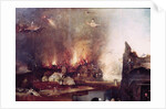 Detail of the village on fire by Hieronymus Bosch