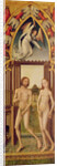 Redemption Triptych; left hand panel showing the expulsion of Adam and Eve from Paradise, c.1460 , c.1460 by Vrancke van der Stockt