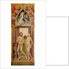 Redemption Triptych; left hand panel showing the expulsion of Adam and Eve from Paradise, c.1460 , c.1460 by Vrancke van der Stockt